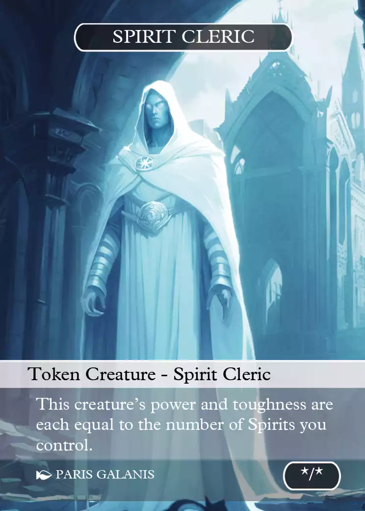 Spirit Cleric Token White X_X