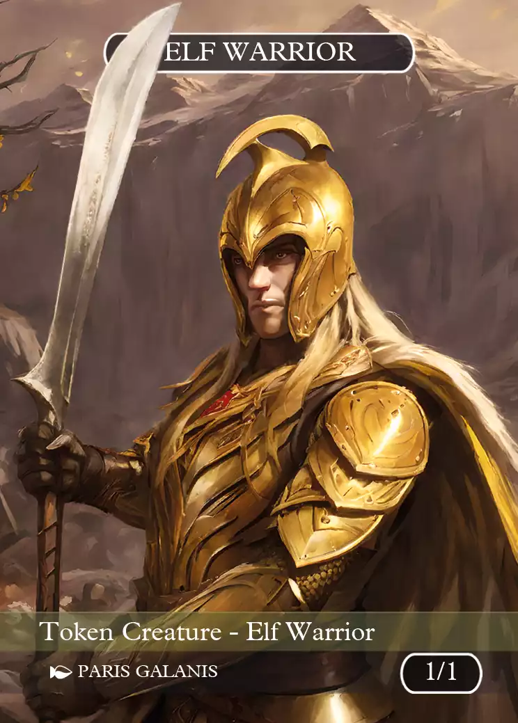 Elf Warrior Token Green 1_1 Version 1