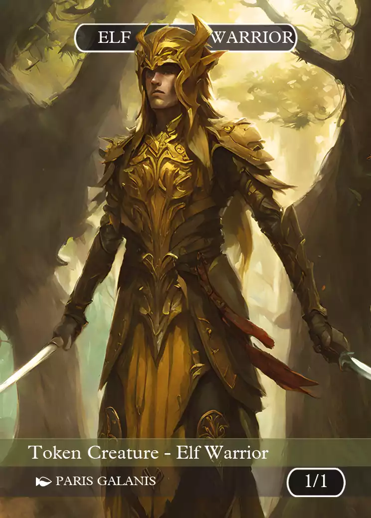 Elf Warrior Token Green 1_1 Version 2