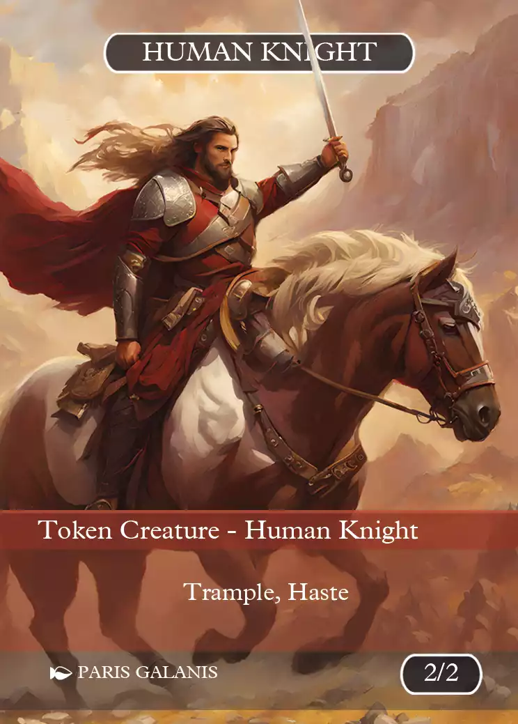 Human Knight Token Red 2_2 Version 2 Human Knight Token Red 2_2 Version 2