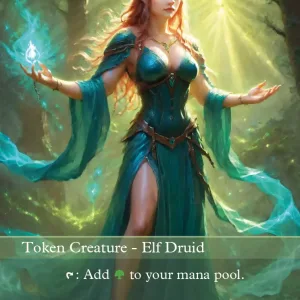 Elf Druid Token (Green 1/1) (V.2)