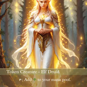 Elf Druid Token (Green 1/1) (V.3)
