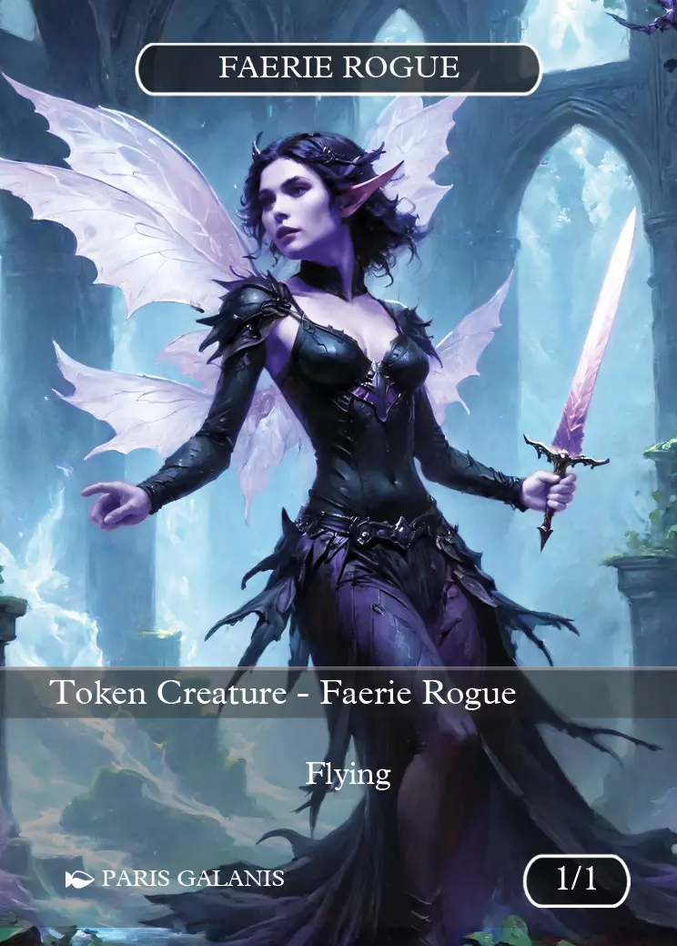 Faerie Rogue Token (Black 1/1)