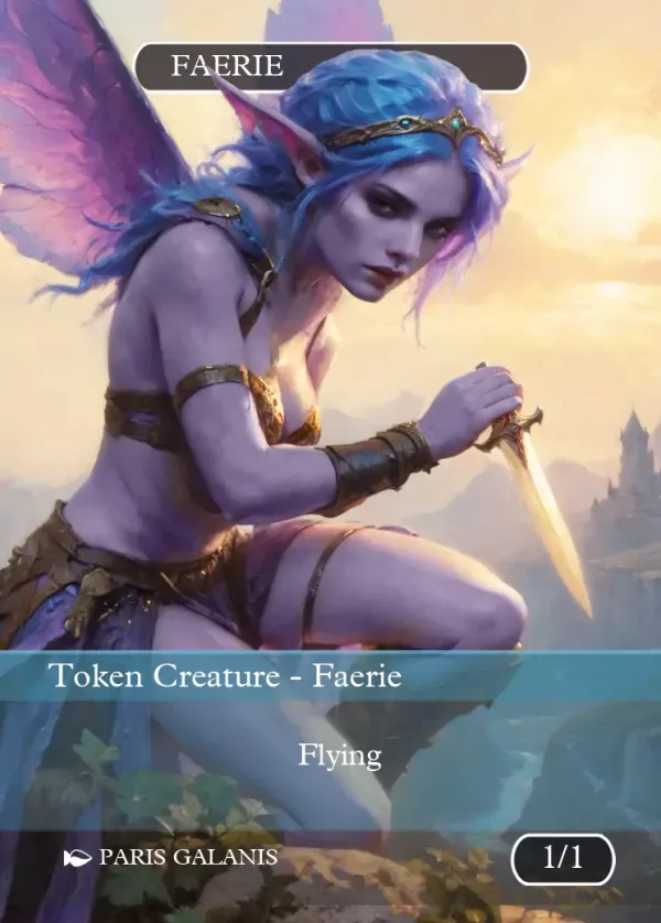 Faerie Token (Blue 1/1) (V.1)