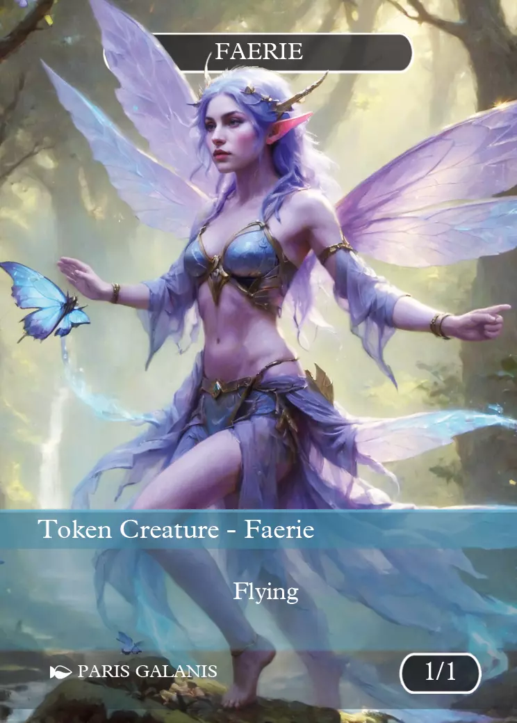 Faerie Token (Blue 1/1) (V.2)
