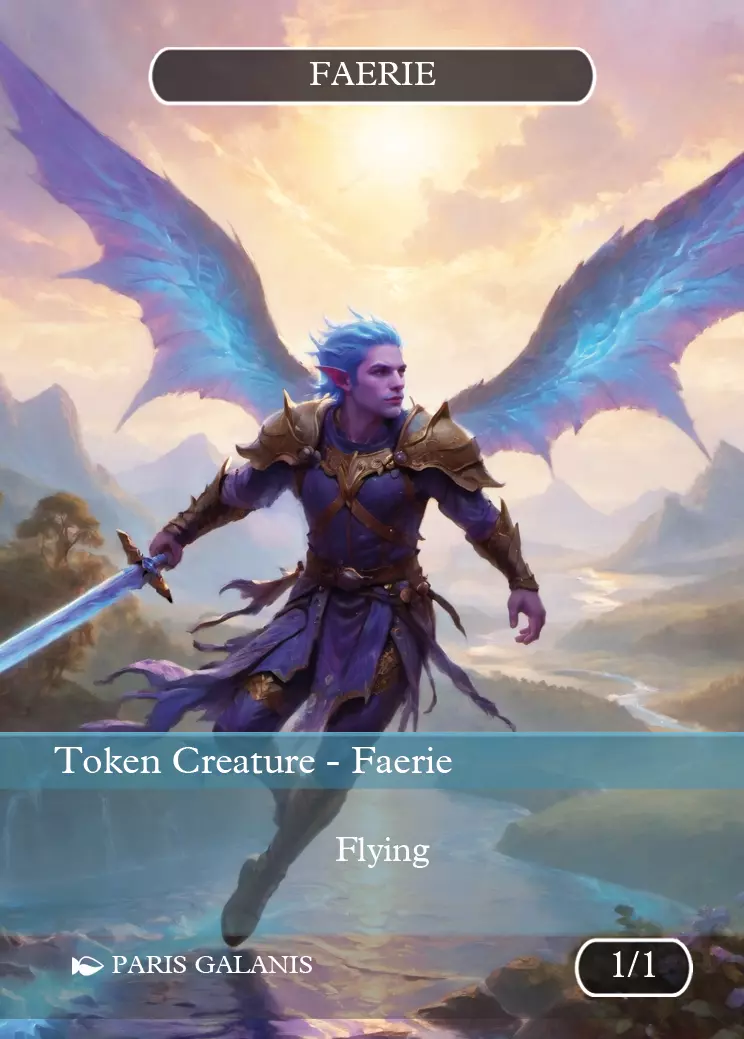 Faerie Token (Blue 1/1) (V.3)