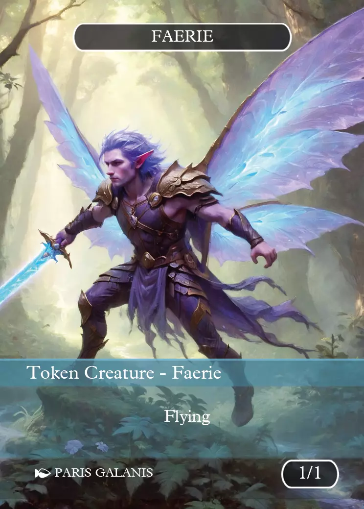 Faerie Token (Blue 1/1) (V.4)