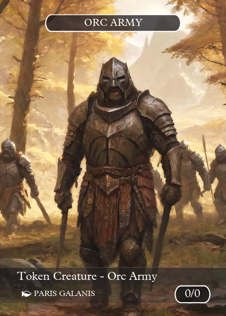 Orc Army Token (Black 0/0) (V.2) Orc Army Token (Black 0/0) (V.2)