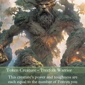 Treefolk Warrior Token (Green */*)