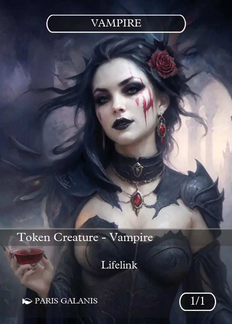 Vampire Token (Black 1/1 Lifelink)