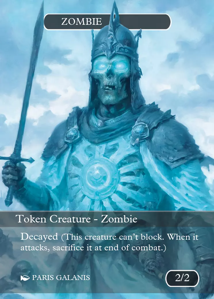 Zombie Token (Black 2/2 Decayed) (V.1)
