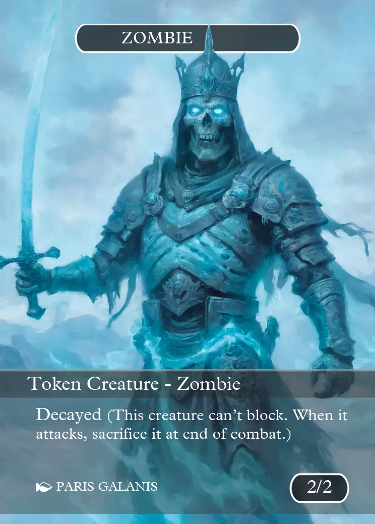 Zombie Token (Black 2/2 Decayed) (V.2) Zombie Token (Black 2/2 Decayed) (V.2)