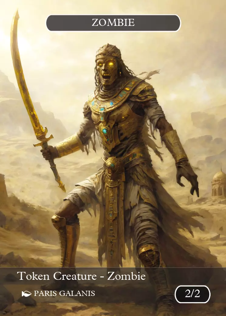 Zombie Token (Black 2/2) (V.7)