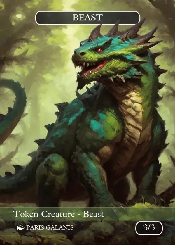 Beast Token (Green 3/3) (V.1)