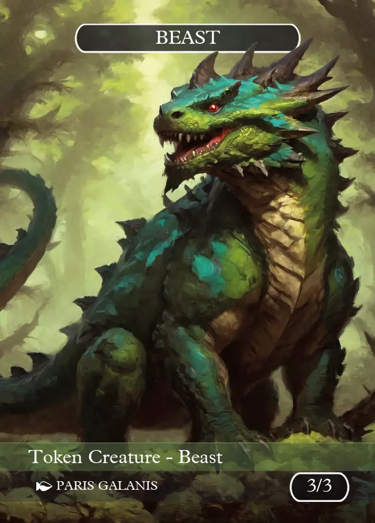 Beast Token Green 3_3 Version 1