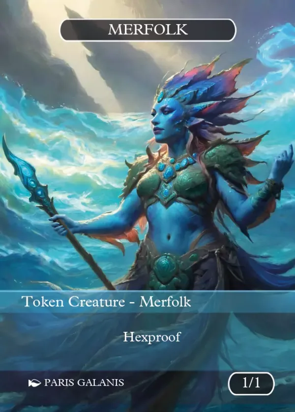 Merfolk Token (Blue 1/1 Hexproof) (V.1)