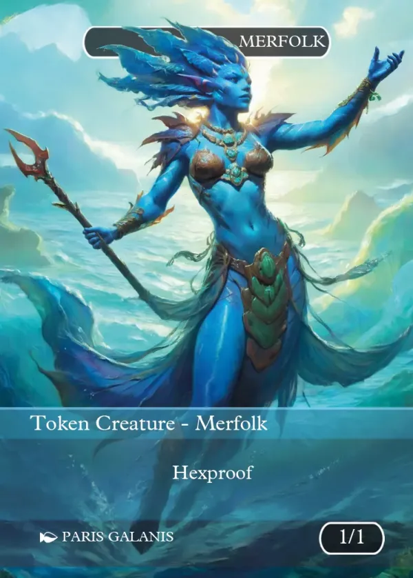 Merfolk Token (Blue 1/1 Hexproof) (V.2)