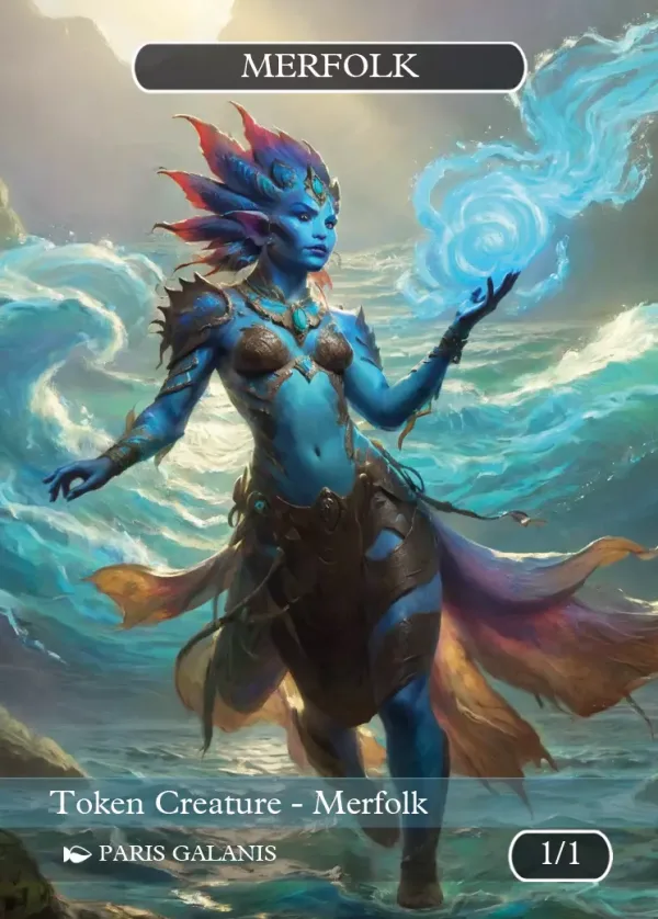 Merfolk Token (Blue 1/1) (V.1)