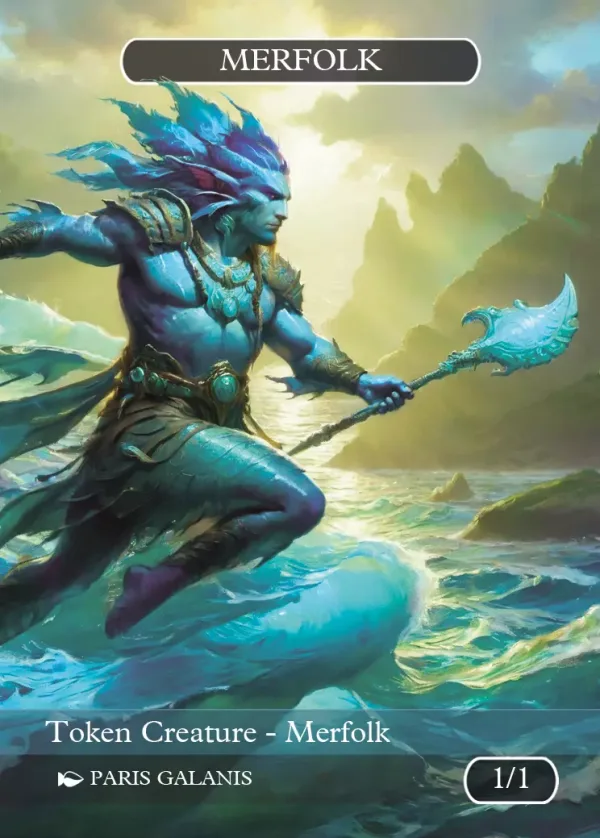 Merfolk Token (Blue 1/1) (V.2)