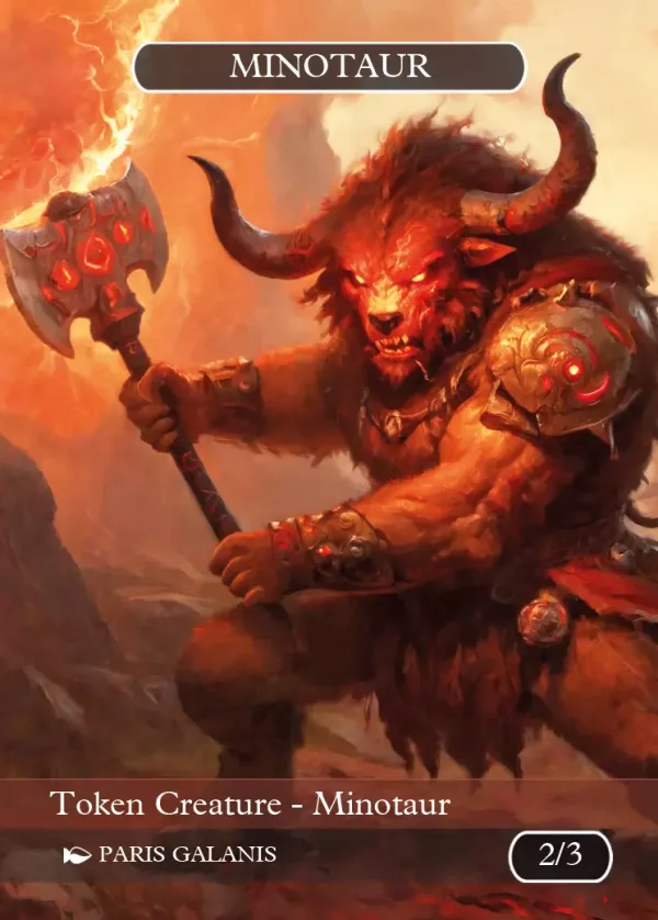Minotaur Token (Red 2/3) (V.1)