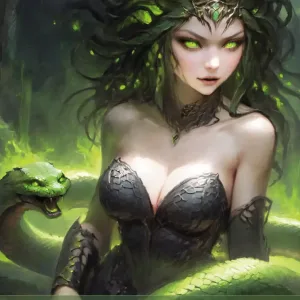 Snake Token Green 1_1