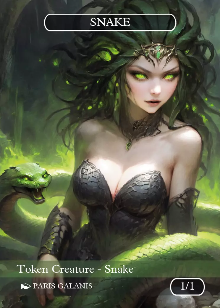 Snake Token Green 1_1