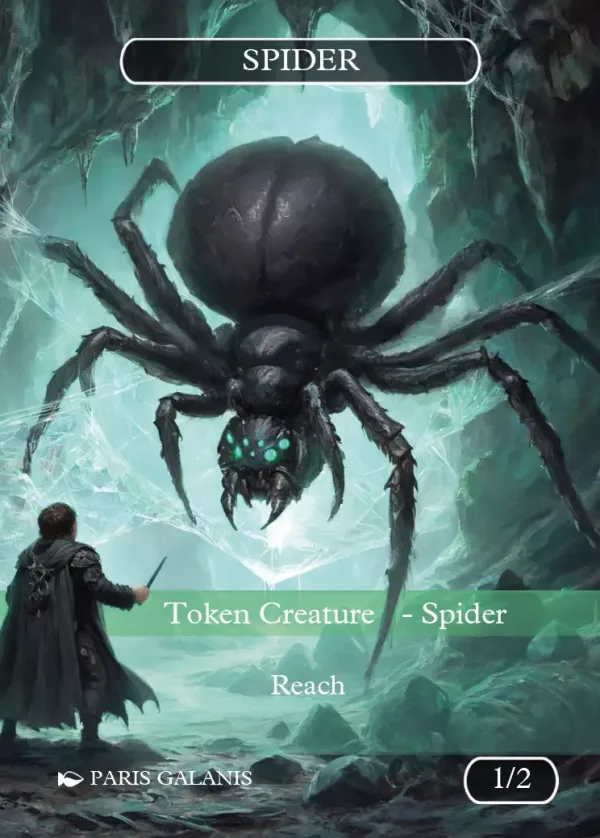Spider Token (Green 1/2)