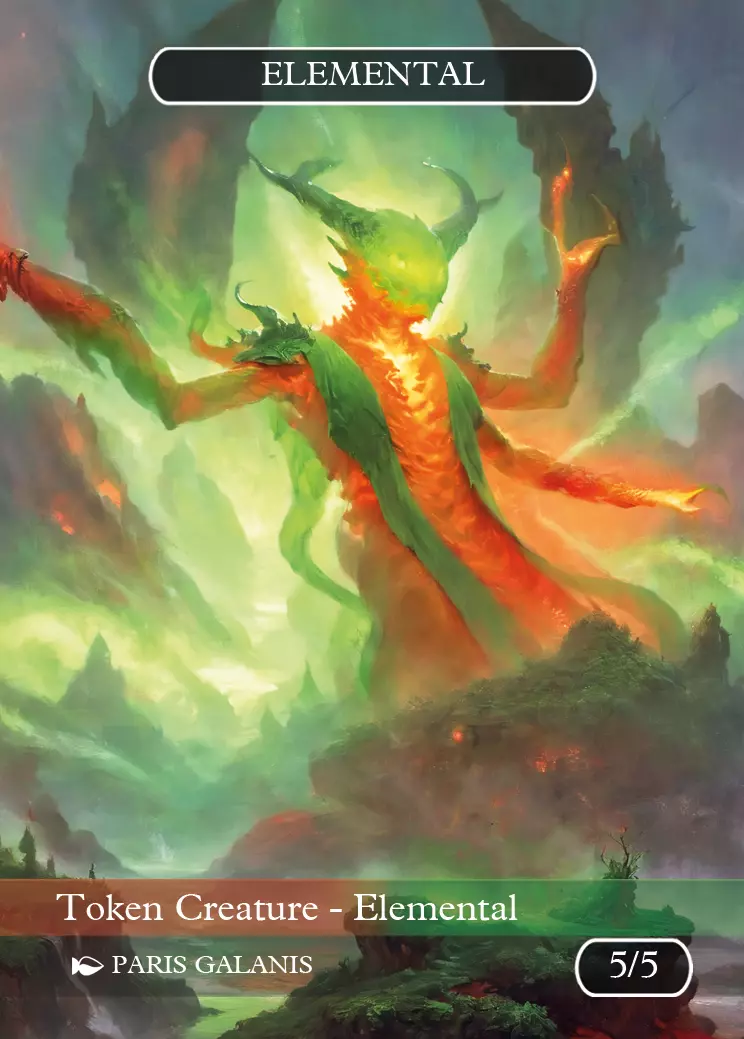 Elemental Token Green and Red 5_5 Version 1 Elemental Token Green and Red 5_5 Version 1