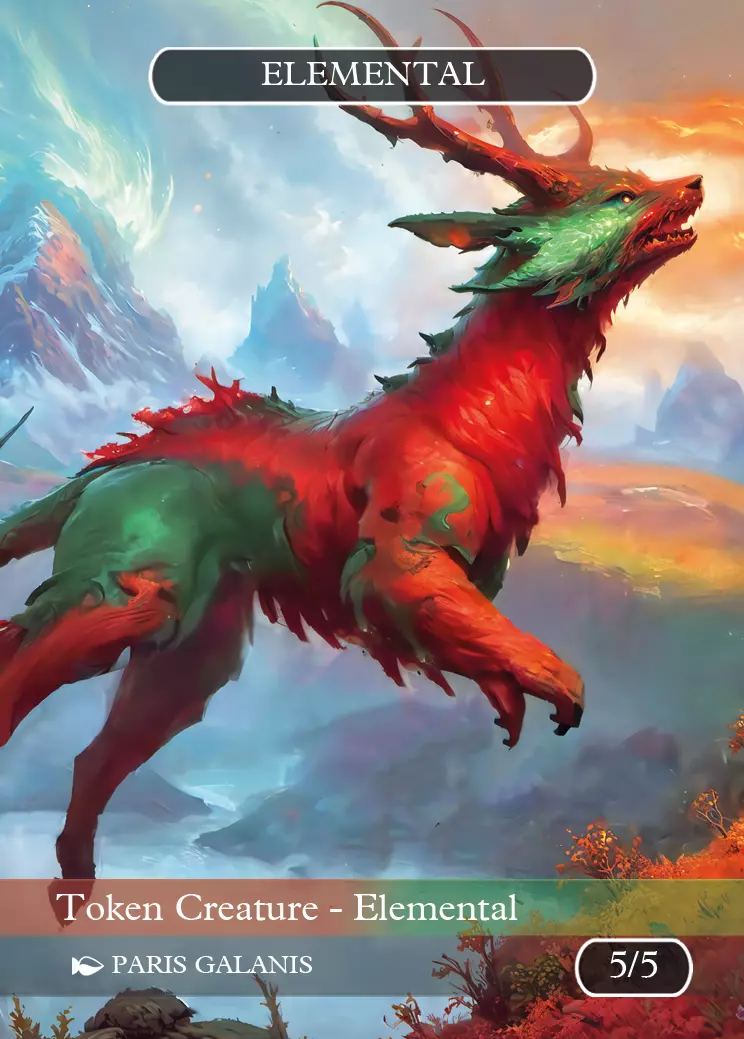 Elemental Token Green and Red 5_5 Version 2
