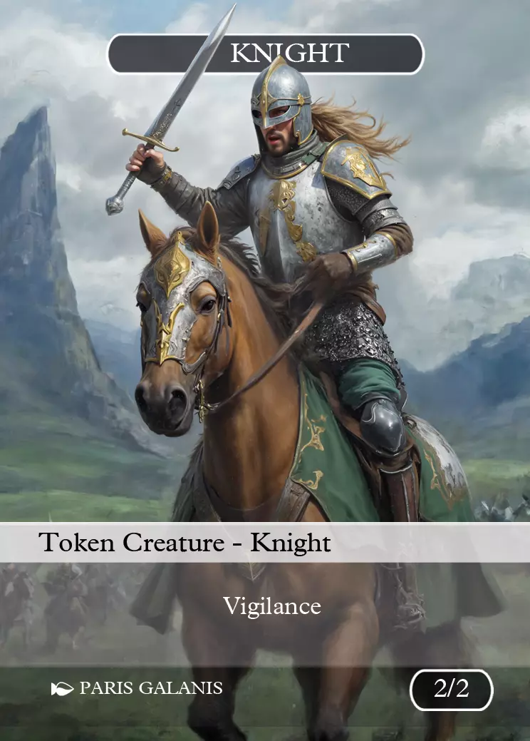 Knight Token White 2_2 Vigilance Knight Token White 2_2 Vigilance