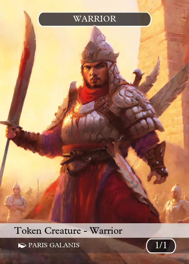 Warrior Token White 1_1 Version 1