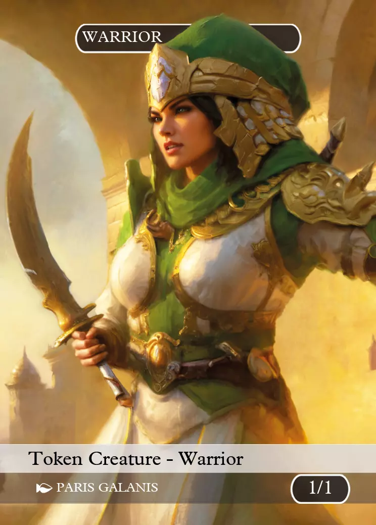 Warrior Token White 1_1 Version 2 Warrior Token White 1_1 Version 2